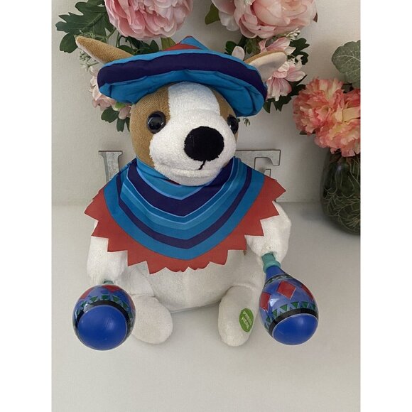 Animated Musical Mariachi Chihuahua Plush Puppy Dog Plays Macarena Works Tested - Picture 14 of 16